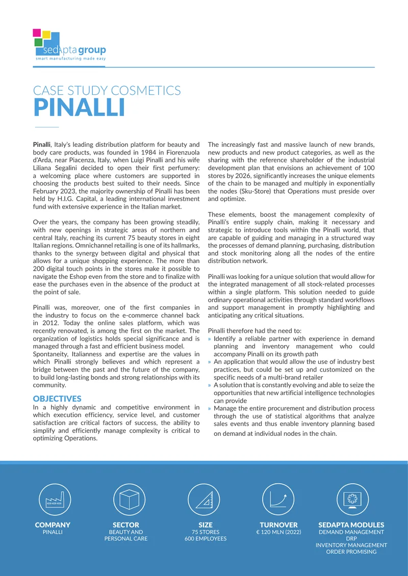 Pinalli Case Study on Supply Chain Optimization