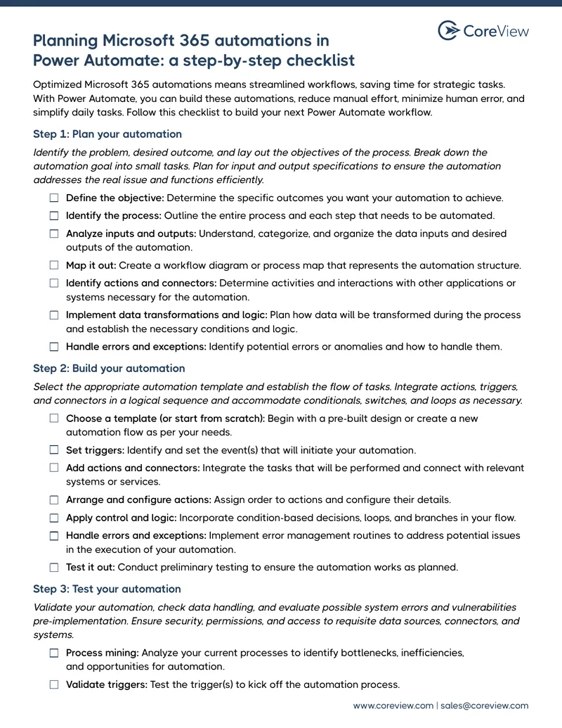 Planning Microsoft 365 Automations in Power Automate