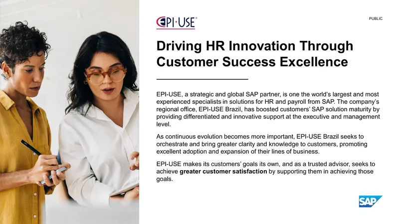 Customer Success Excellence in SAP Solutions