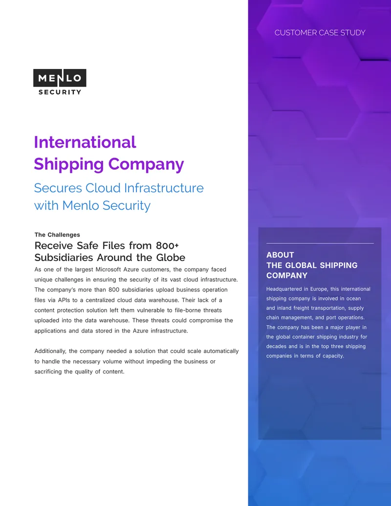International Shipping Company Cloud Security Case Study