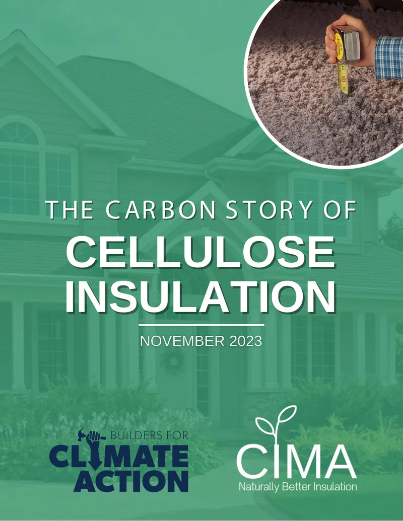 The Carbon Story of Cellulose Insulation