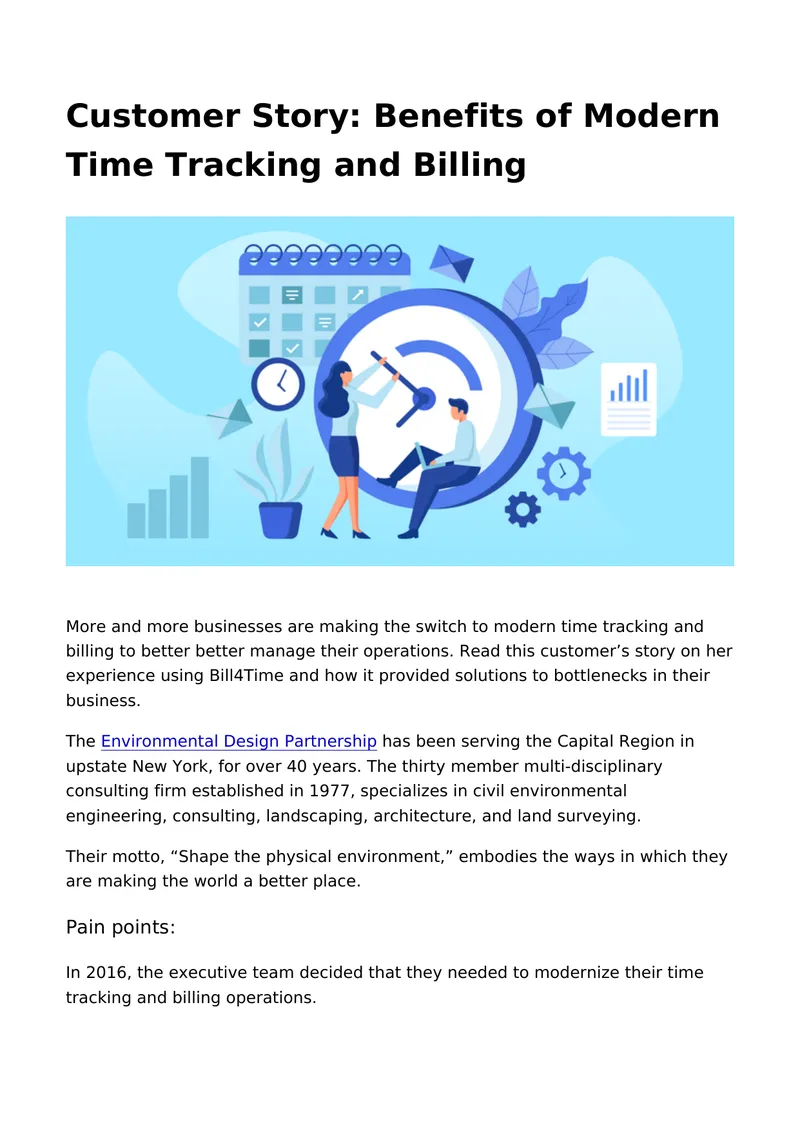 Customer Experience with Bill4Time Software