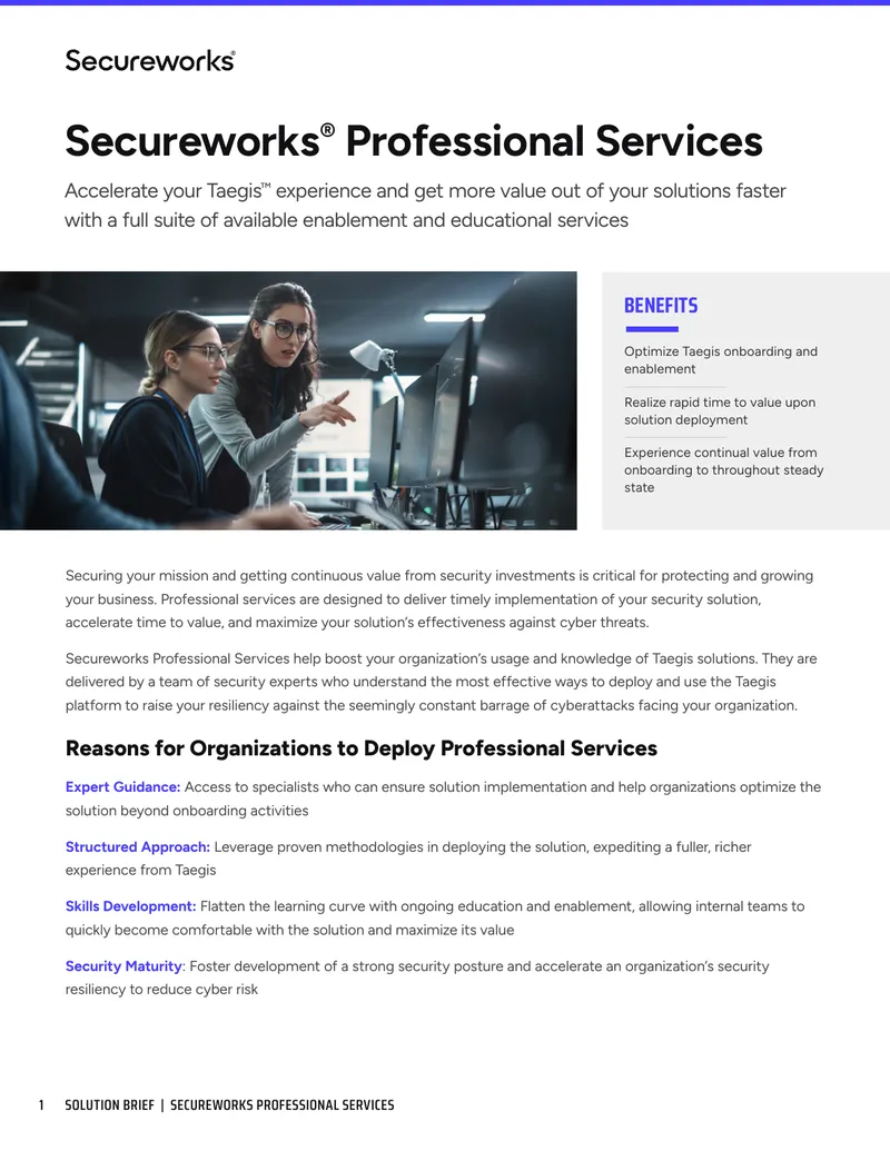 Secureworks Professional Services Overview