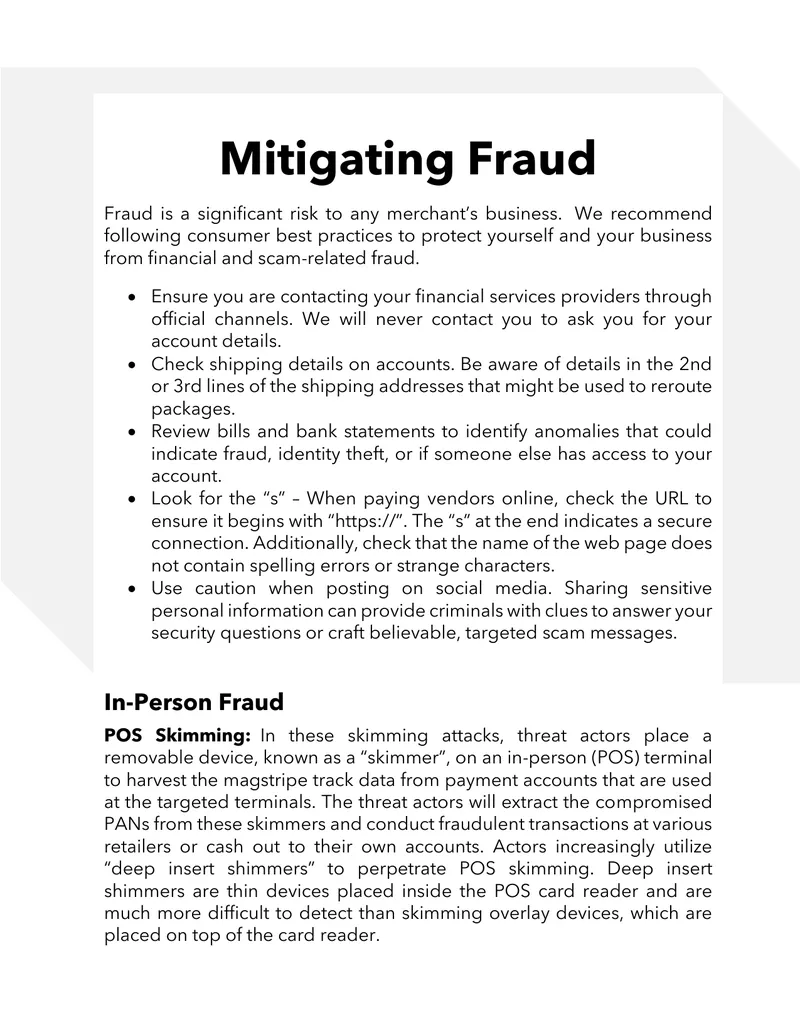 Fraud Mitigation Strategies for Merchants