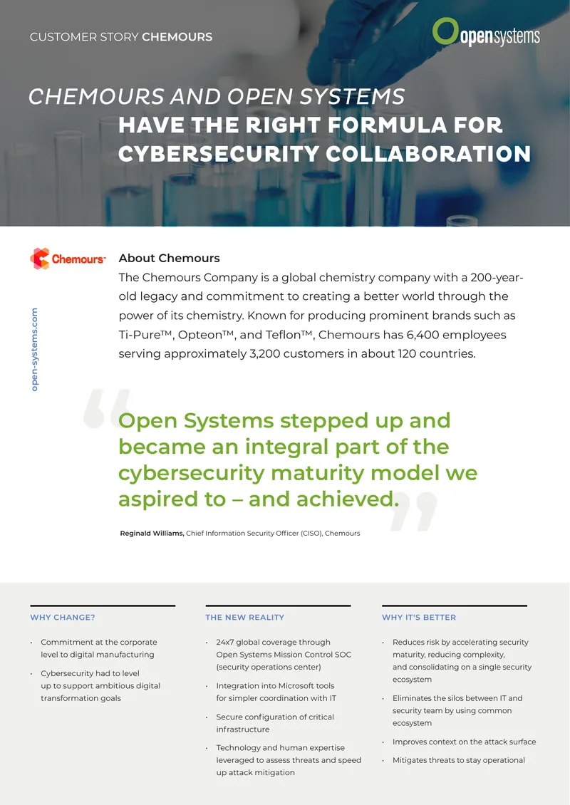 Chemours Cybersecurity Transformation Case Study