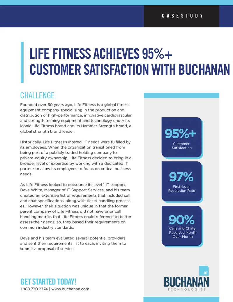 Life Fitness IT Support Partnership Case Study