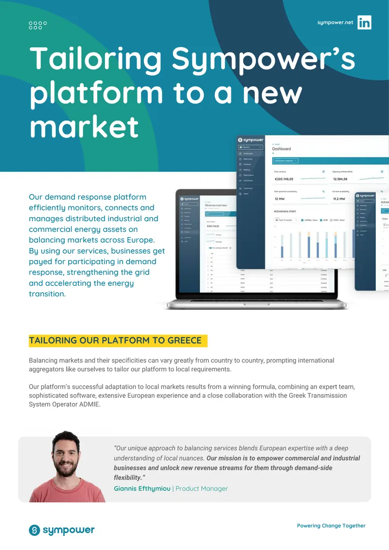 Demand Response Platform Adaptation for Greece