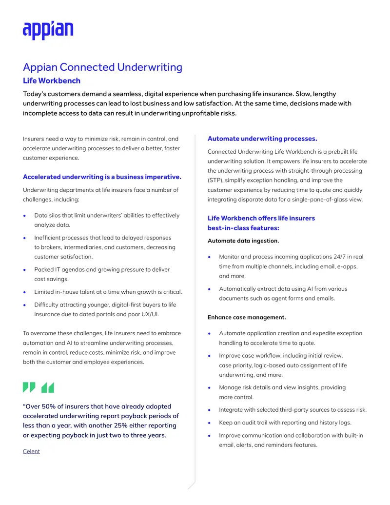 Accelerated Underwriting Automation for Life Insurers