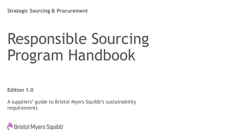 Responsible Sourcing Program Handbook