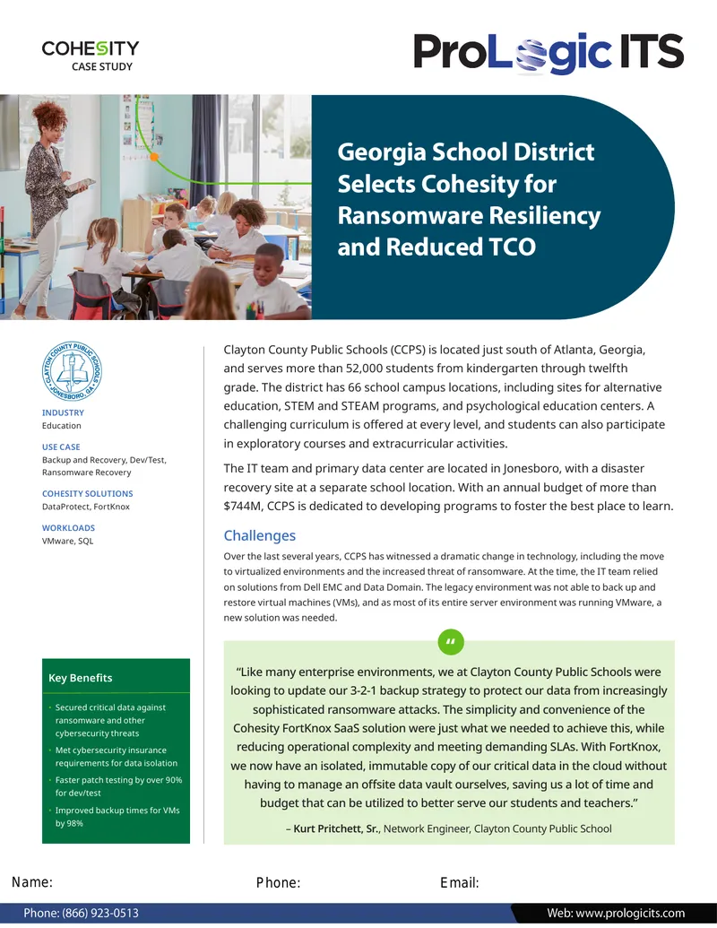Clayton County Public Schools Ransomware Resiliency Case Study