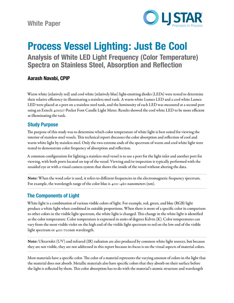 Analysis of LED Light Frequency on Stainless Steel