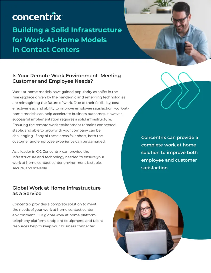 Work-At-Home Infrastructure for Contact Centers