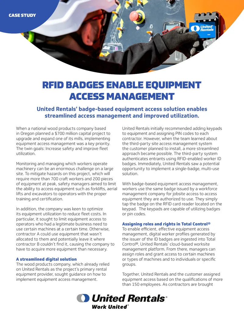 Badge-Based Equipment Access Management Implementation