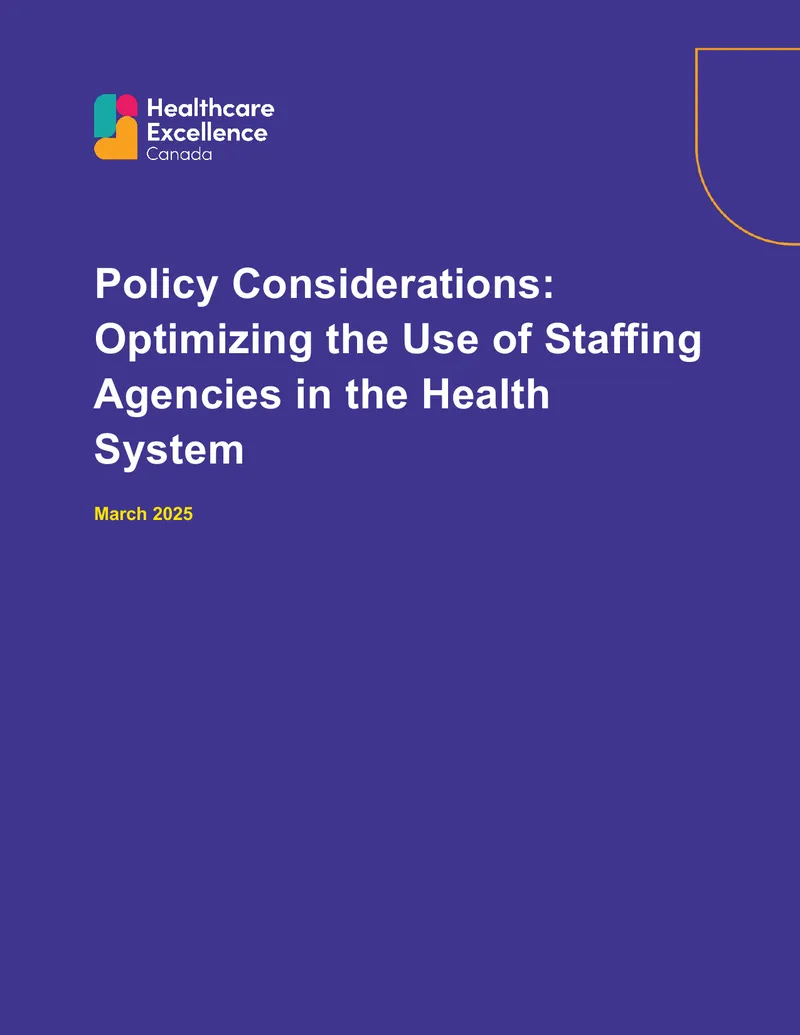 Policy Considerations for Staffing Agencies in Healthcare